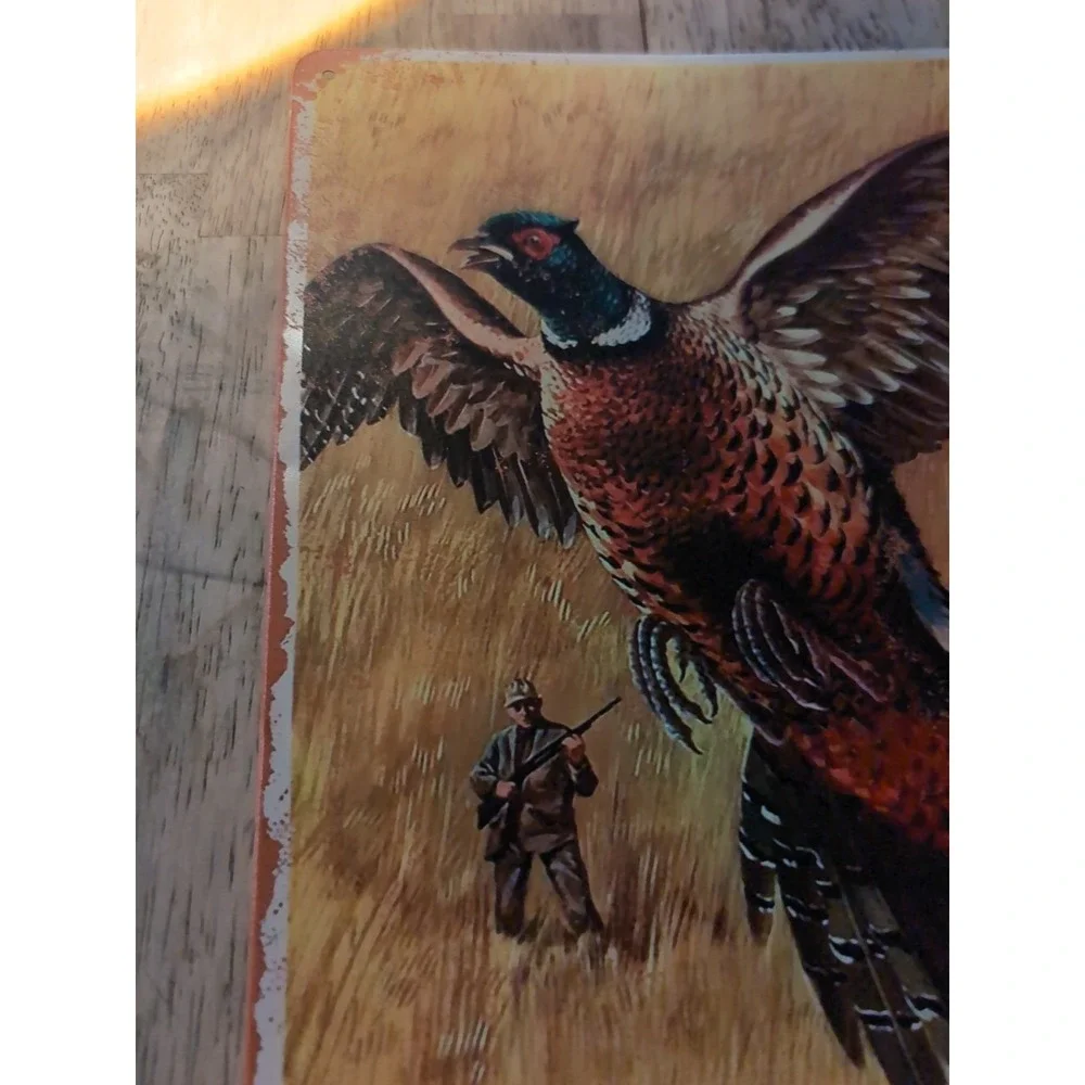 Western Winchester Pheasant-Steel Decor Sign‎ 12x8 See Pics For Slight Dents